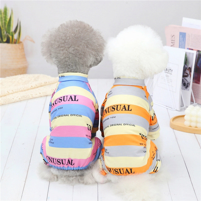 Dog Spring And Summer New  Home Clothes Teddy Bichon Small Dog Pajamas Four Legs Pet Home Clothes