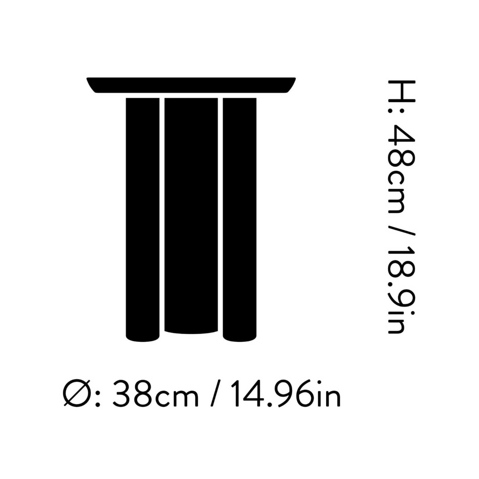 Tung Side Table JA3. Burgundy Red