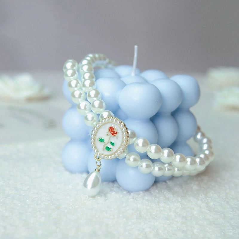 Elegant Minimalist Imitation Pearl Alloy Heart Shape Rose Pet Collar
