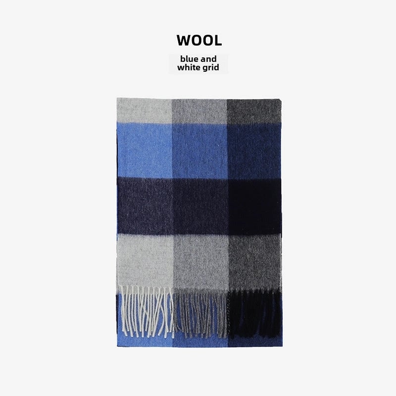 Wool Scarf Advanced Sense Simple Plaid Spring Clothing Women's Clothing Batch Winter Explosions For Women And Men
