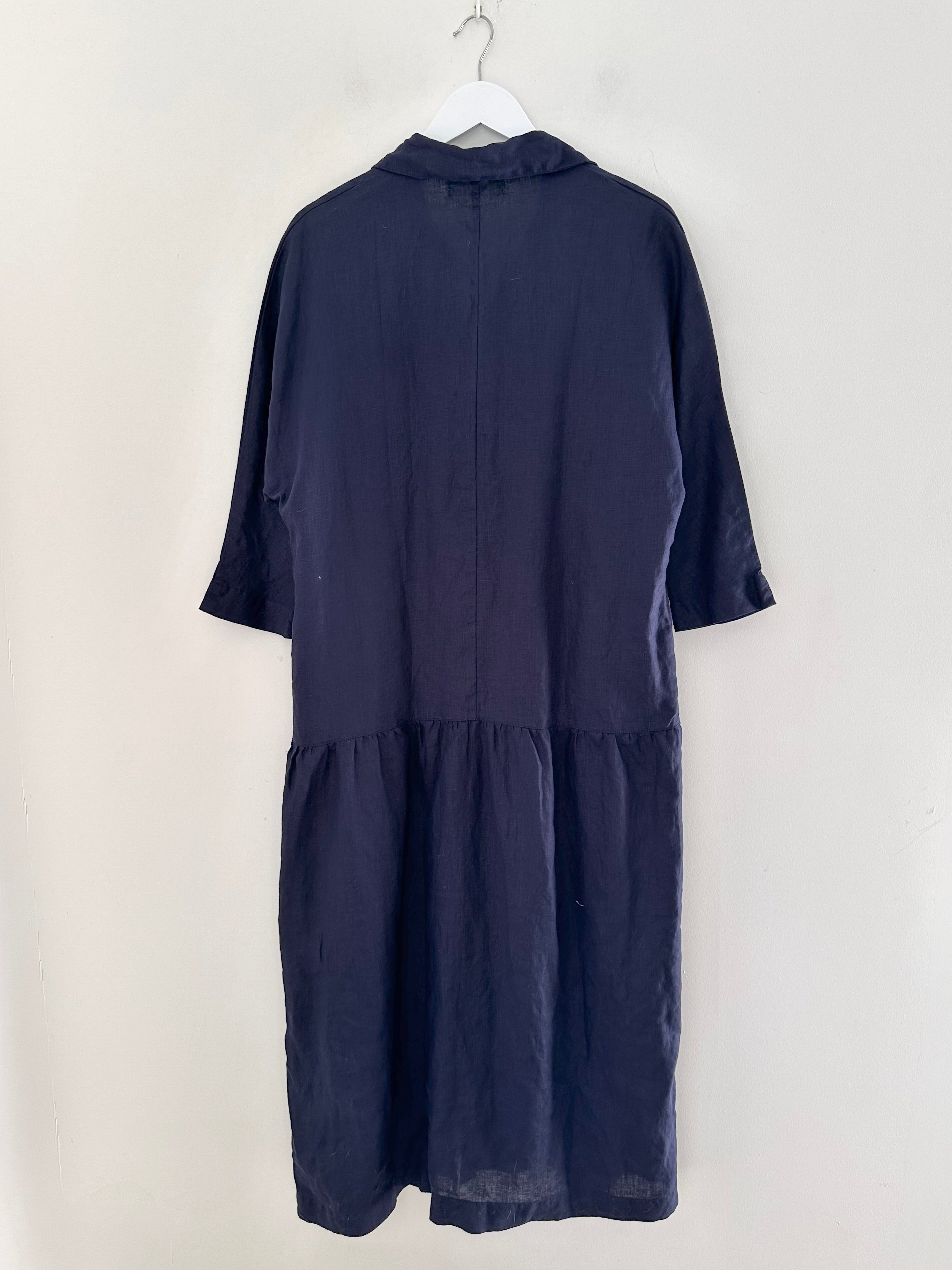 vivienne dress - indigo linen