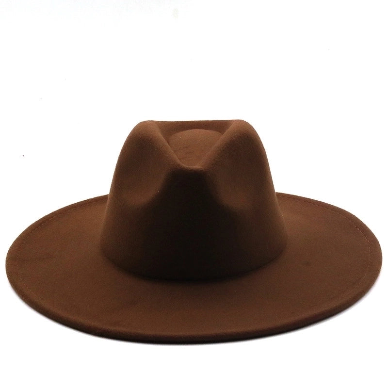 Retro Brim Big Brim Autumn And Winter Wool Top Hat