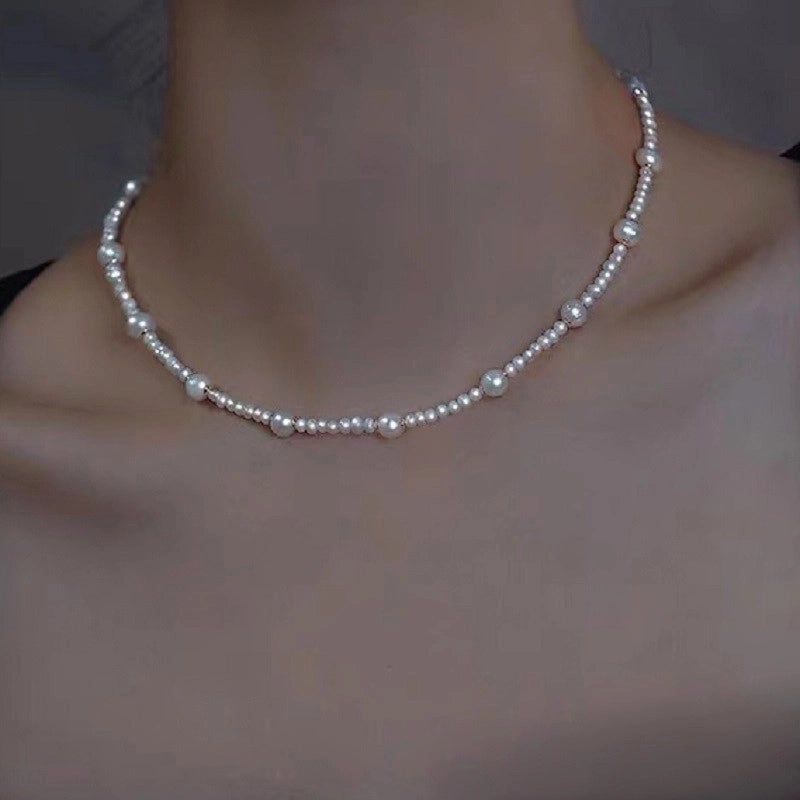 Alloy Freshwater Pearl Copper Fashion Solid Color Irregular Necklace