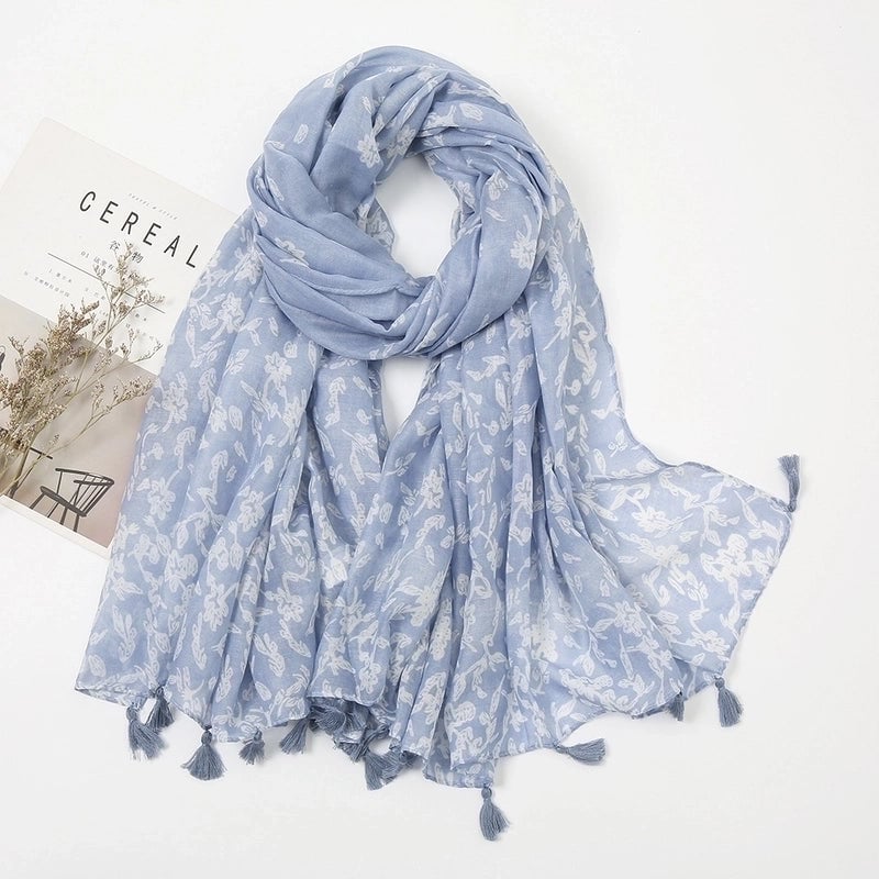 Women'S Bohemian Geometric Cotton And Linen Scarf