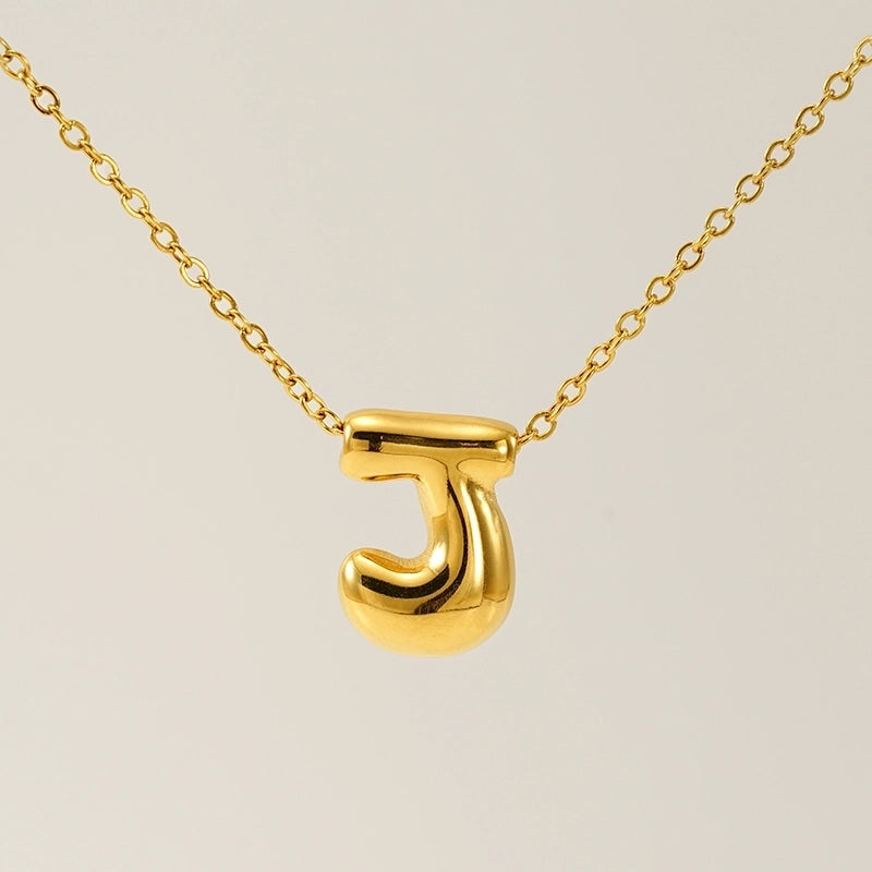 Basic Classic Style Letter 304 Stainless Steel 18K Gold Plated Plating Pendant Necklace