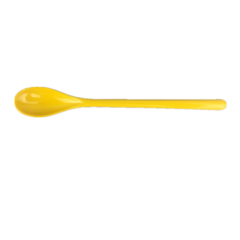 Colorful Plastic Long Handle Coffee Spoon Melamine Stirring Spoon Soup Spoon Spoon Stainless Steel Tableware