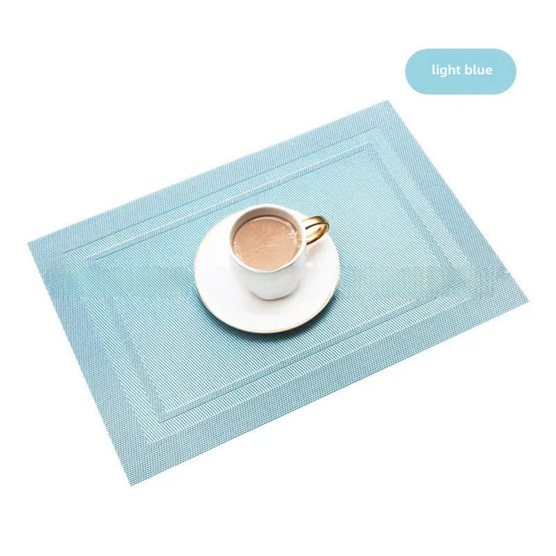 Chuangmu Placemat Western Placemat Environmentally Friendly PVC Woven Double Frame Dining Table Insulation Mat Household Hotel Tableware Mat