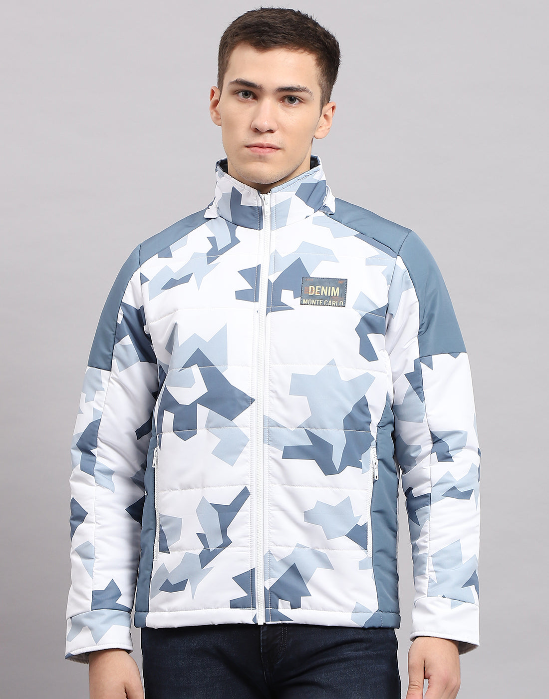 Men Multicolor Printed Hooded Full Sleeve Jacket