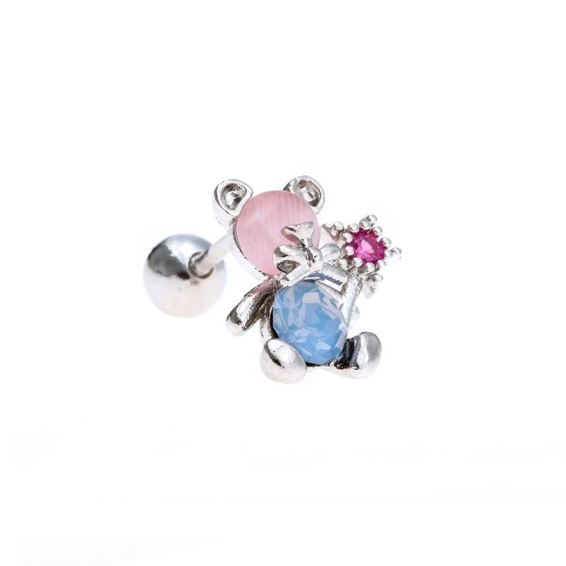 Ear Cartilage Rings & Studs Cute Animal Brass Gem
