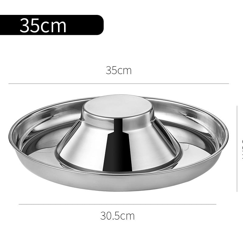 New Anti-pour Stainless Steel Cat Food Plate Bottom Stop Bowl Creative Anti-rust Dog Food Pet Feeding Cat Food Bowl