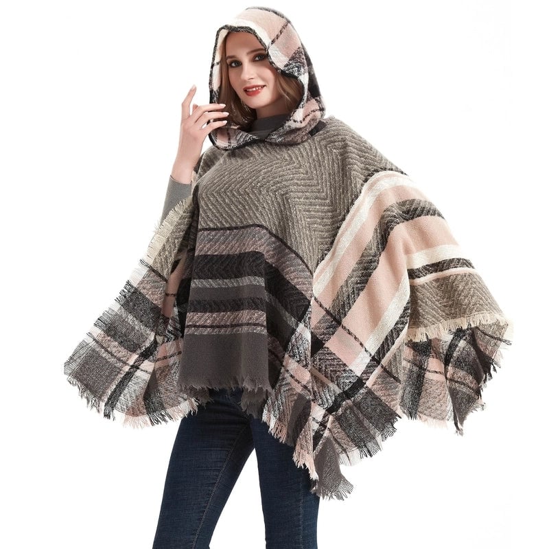Women's Streetwear Lattice Polyester Tassel Shawl