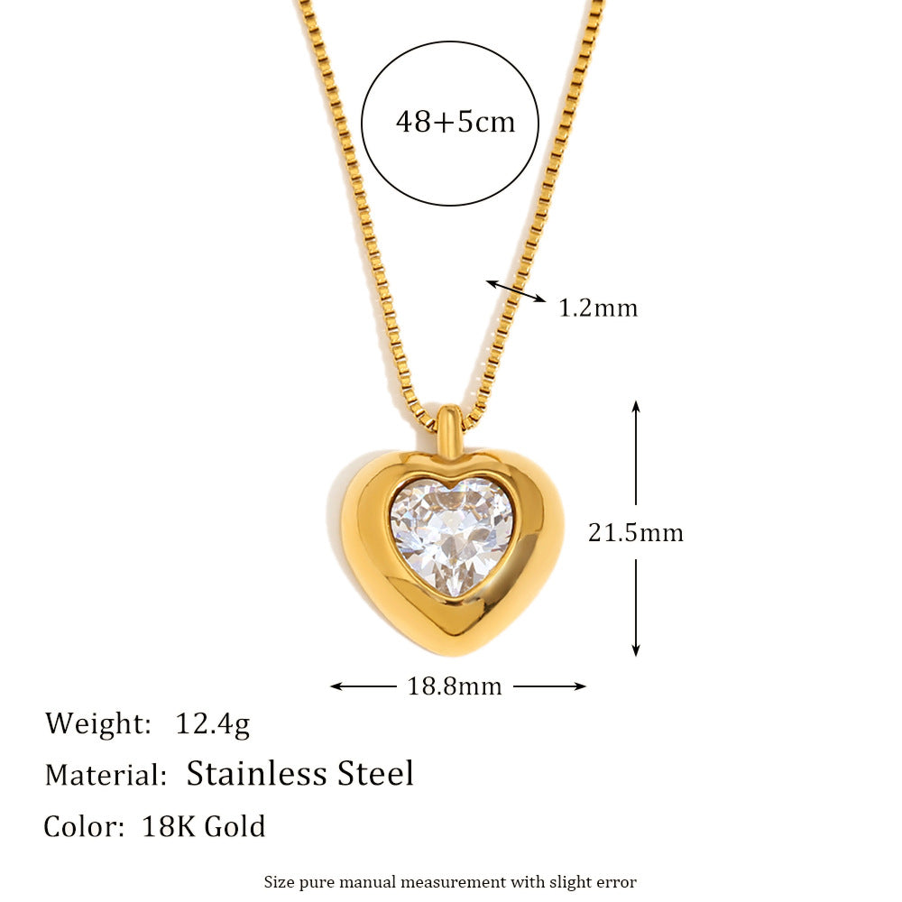 Niche Retro Pendant Stainless Steel 18K Gold Plated Red Agate Love Flower Manta Ray Necklace Female