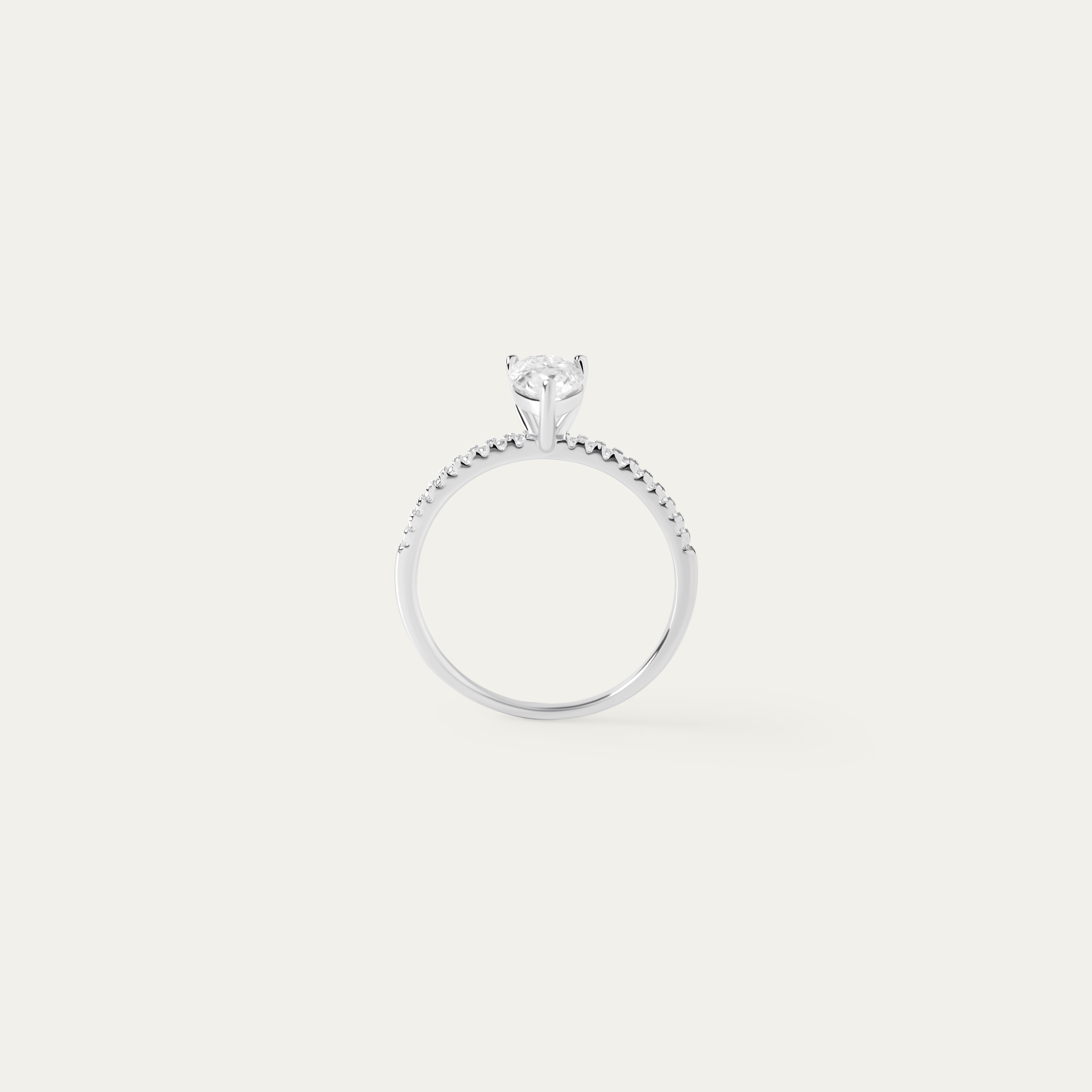 Remy 1.0ct Moissanite Ring (925 Sterling Silver. Size 5)
