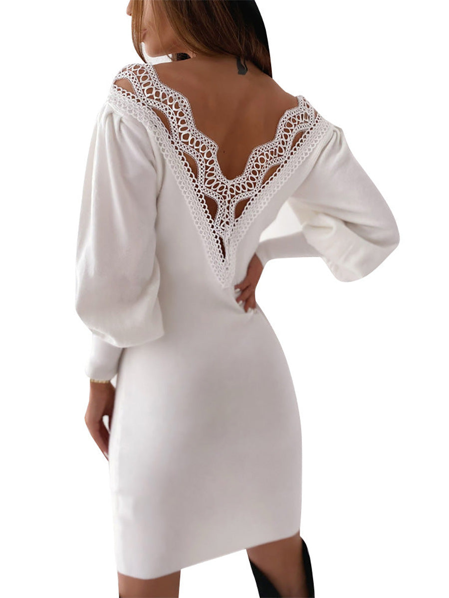 Sexy Lace V-Neck Dress