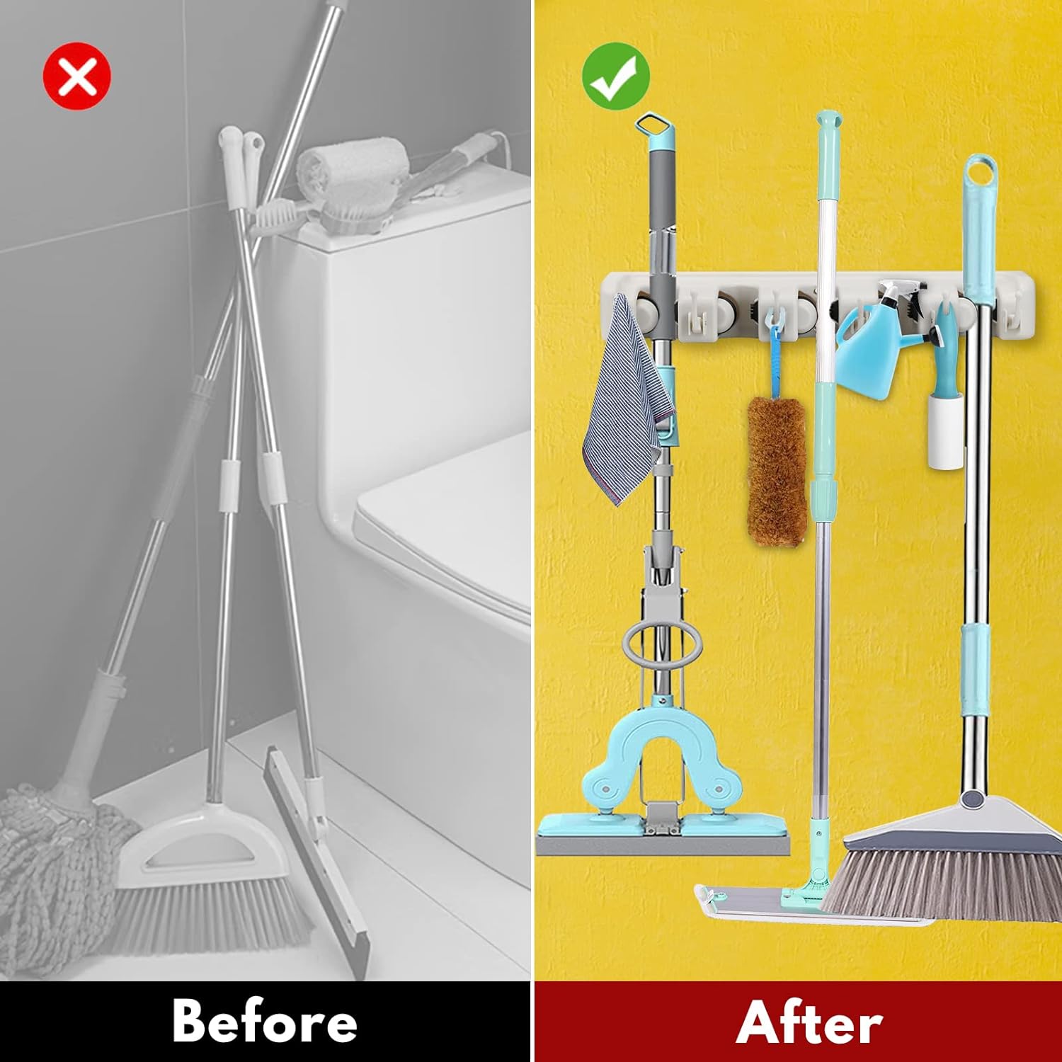 Mop Holder . Broom Holder ( Screw Type)