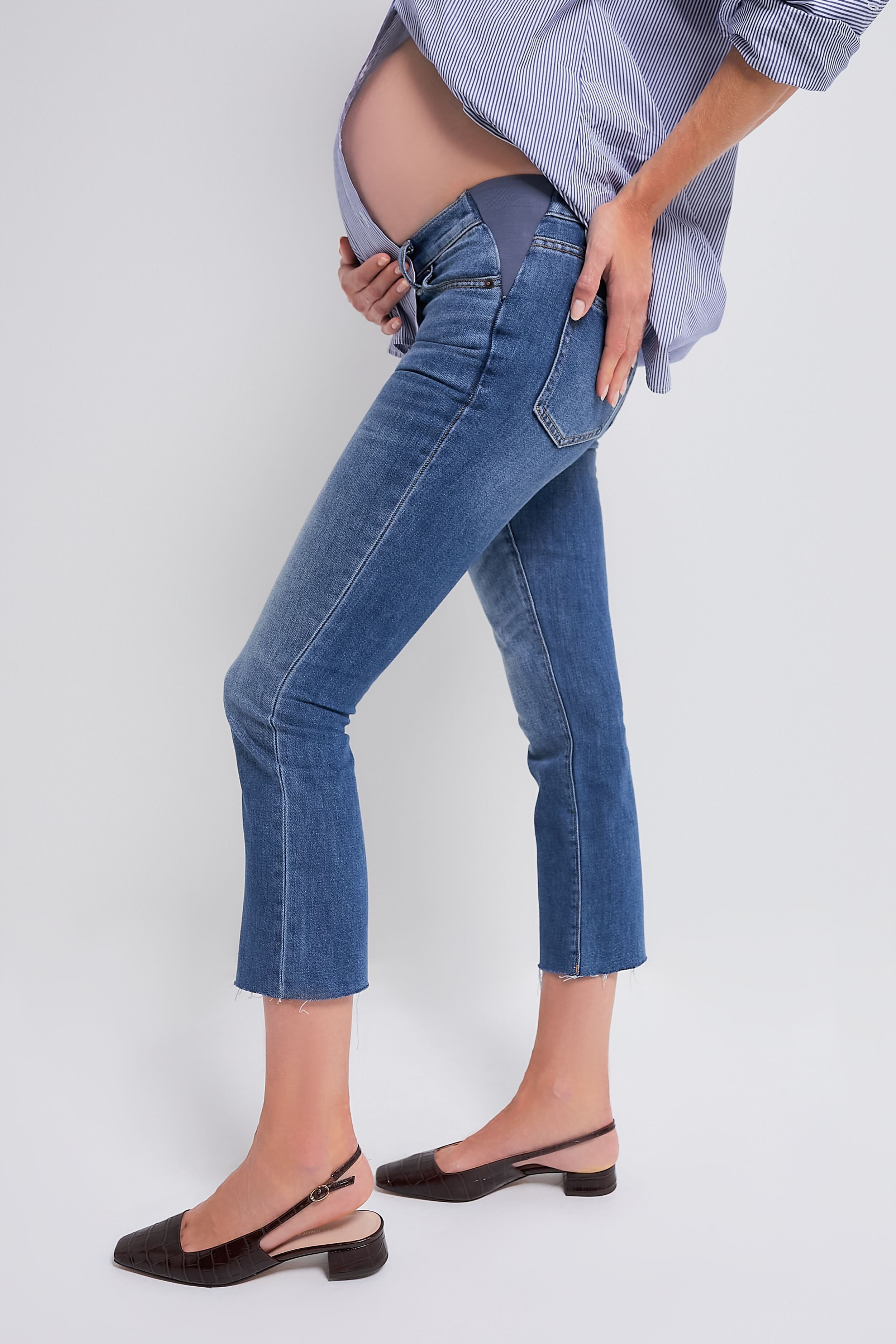 Indigo The Crop Maternity Jean