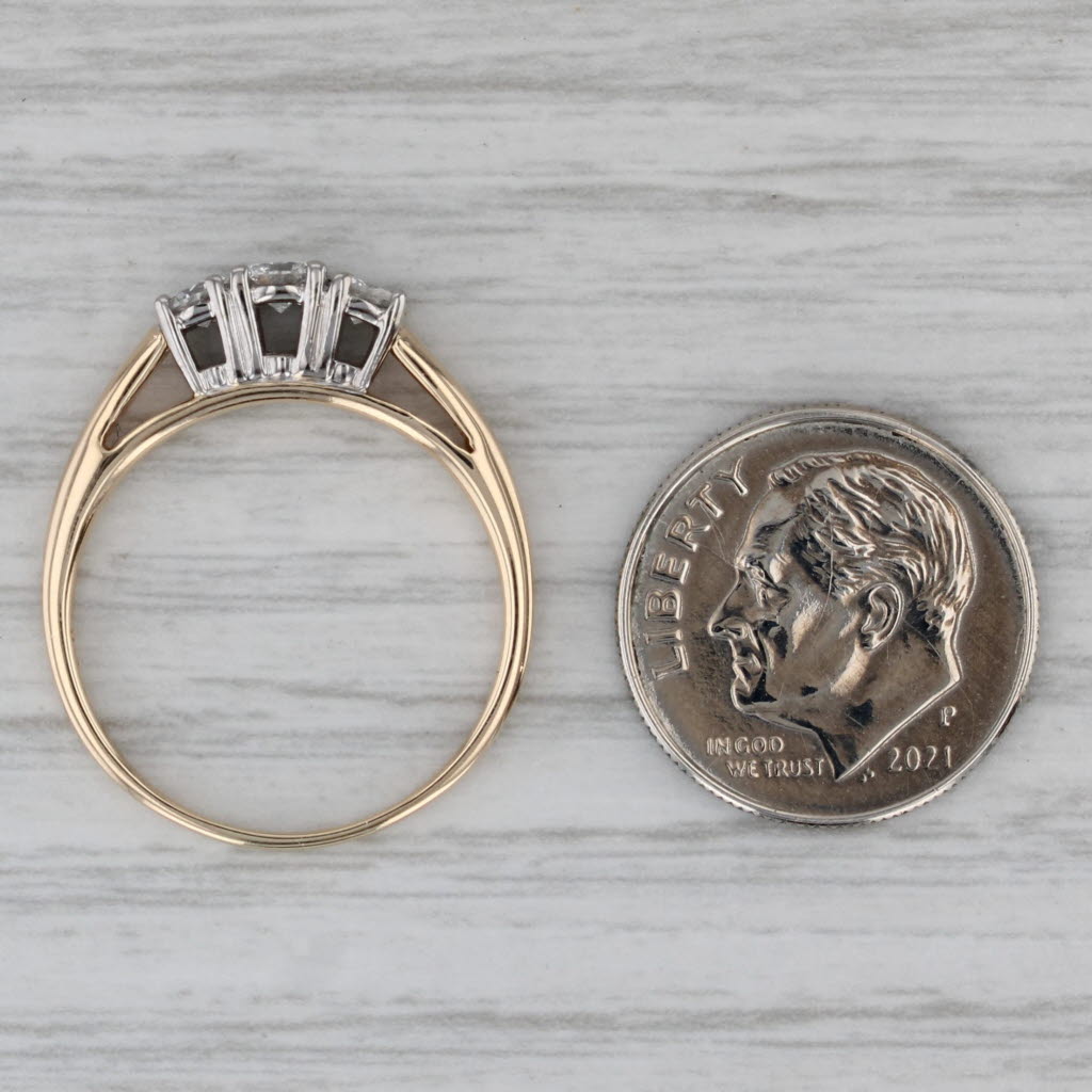 0.50ctw Diamond 3-Stone Engagement Ring 14k Yellow Gold Size 8
