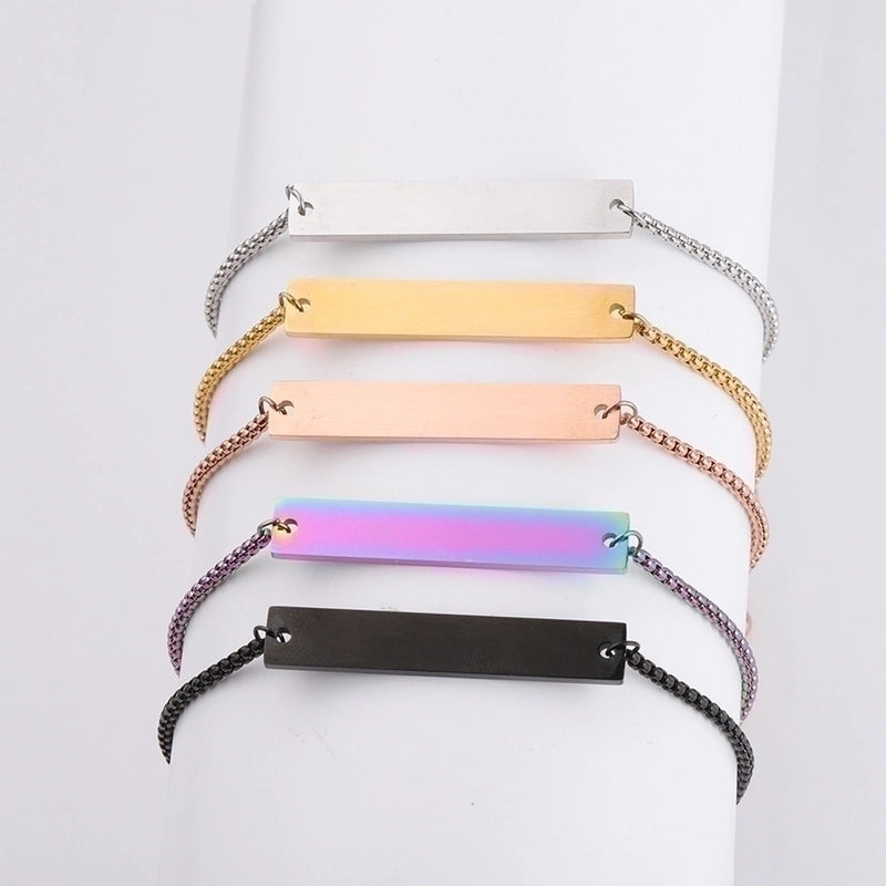 Minimalist Solid Color Titanium Steel 18K Gold Plated None Bracelets In Bulk