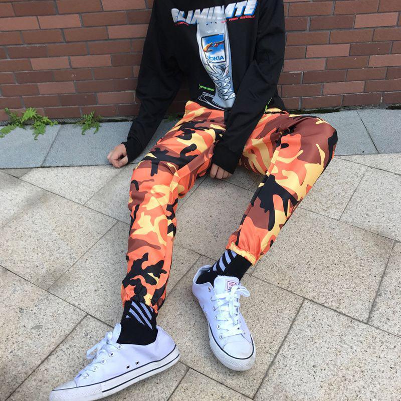 High Waisted Camo Cargo Pants