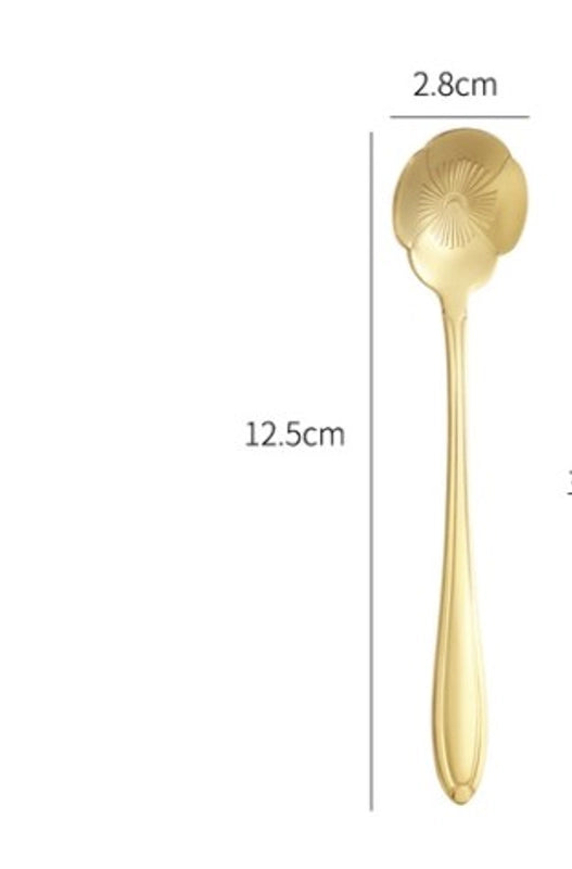 Casual Flower Stainless Steel Spoon