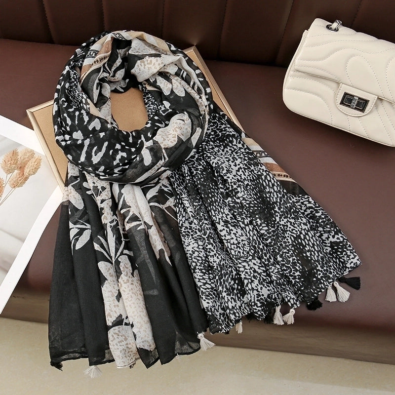 Women's Casual Elegant Color Block Polyester Scarf