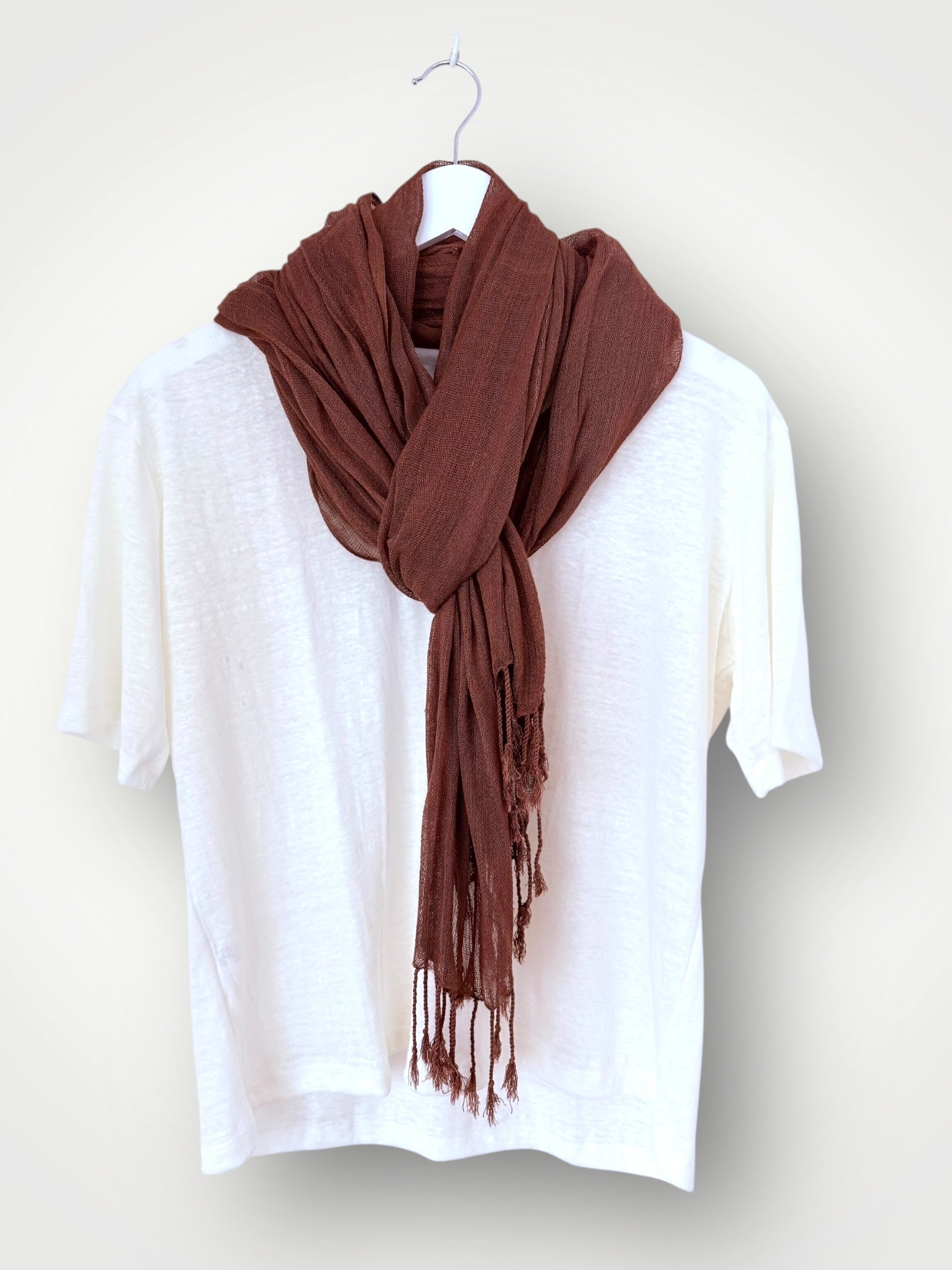 soft neck scarf- nutmeg