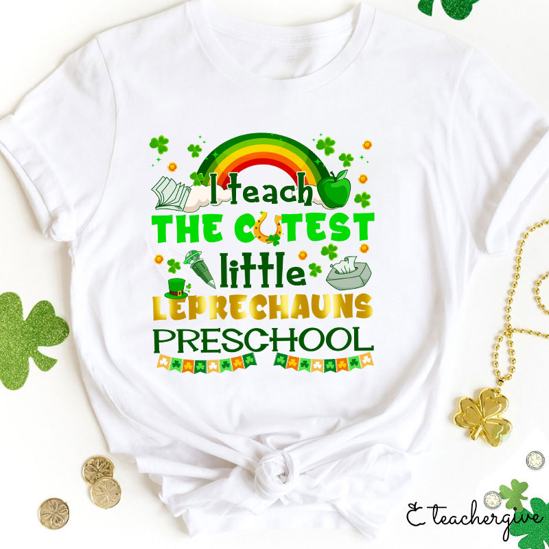 Personalized Grade I Teach The Cutest Little Leprechauns Teacher T-Shirt