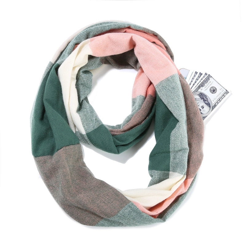 Women's Classic Style Color Block Imitation Cashmere Scarf
