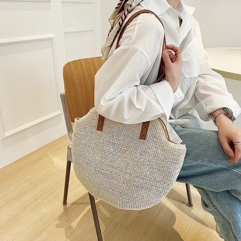 Women's Small Summer Straw Vacation Straw Bag