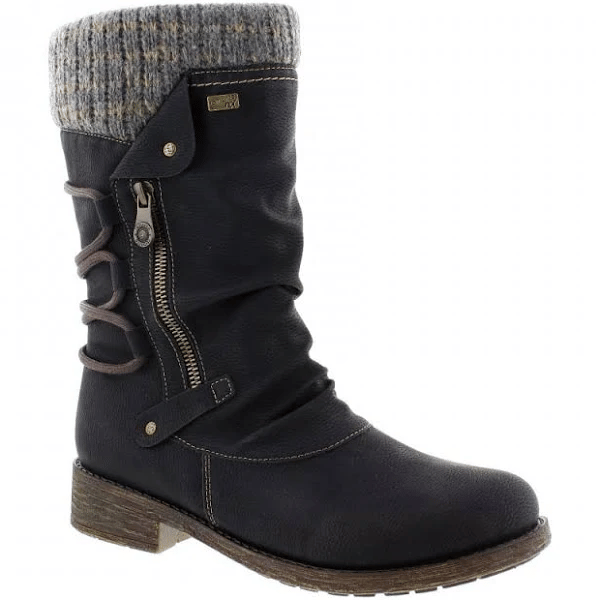 Vintage Premium Waterproof Knitted Zip Boots