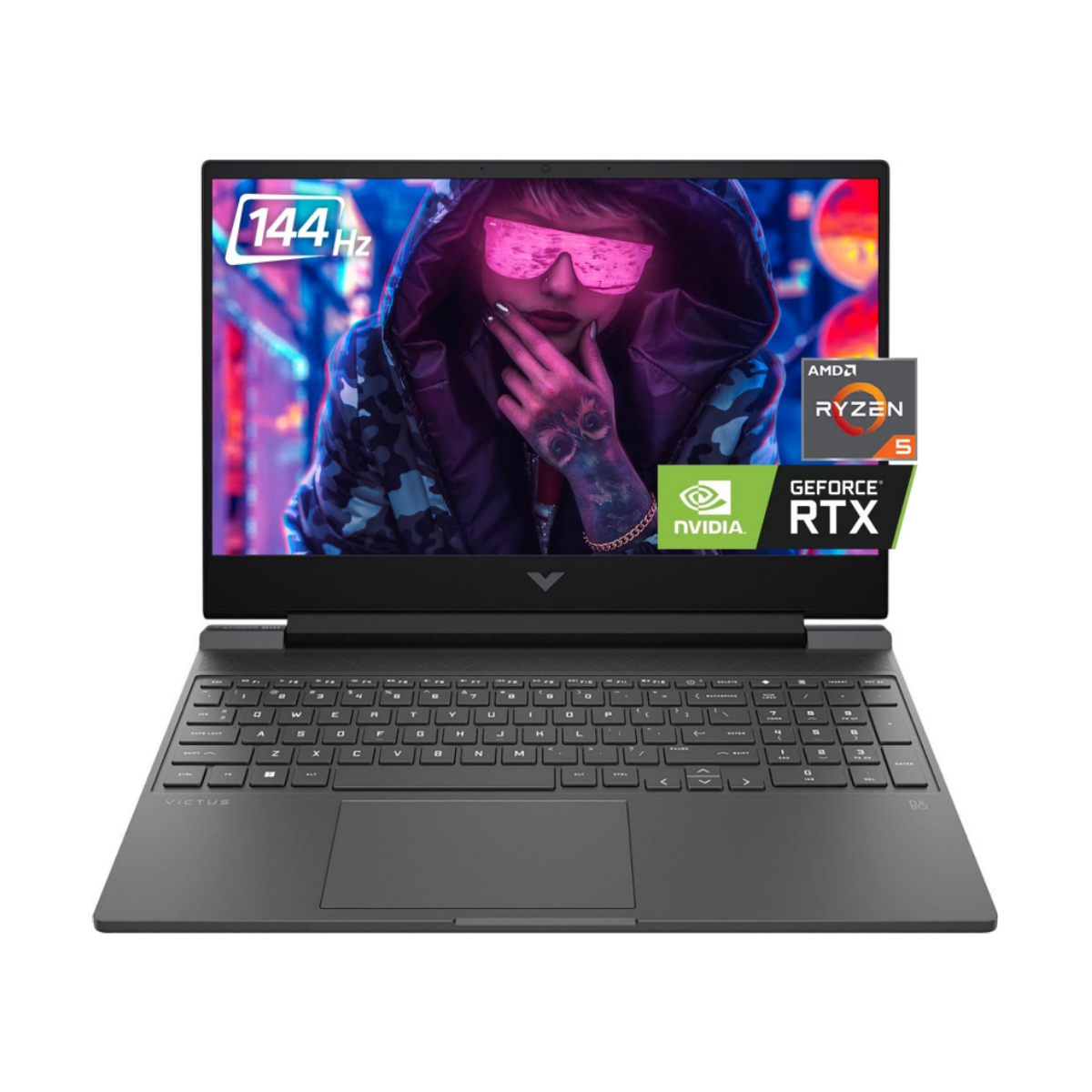 HP Portátil Victus Gaming más reciente, pantalla FHD de 15.6 pulgadas de 144 Hz, AMD Ryzen 5 7535HS, 32 GB DDR5 RAM, SSD NVMe de 2 TB, NVIDIA GeForce RTX 2050, teclado retroiluminado, WiFi 6, RJ-45, HDMI, Win 11, con accesorios CUE