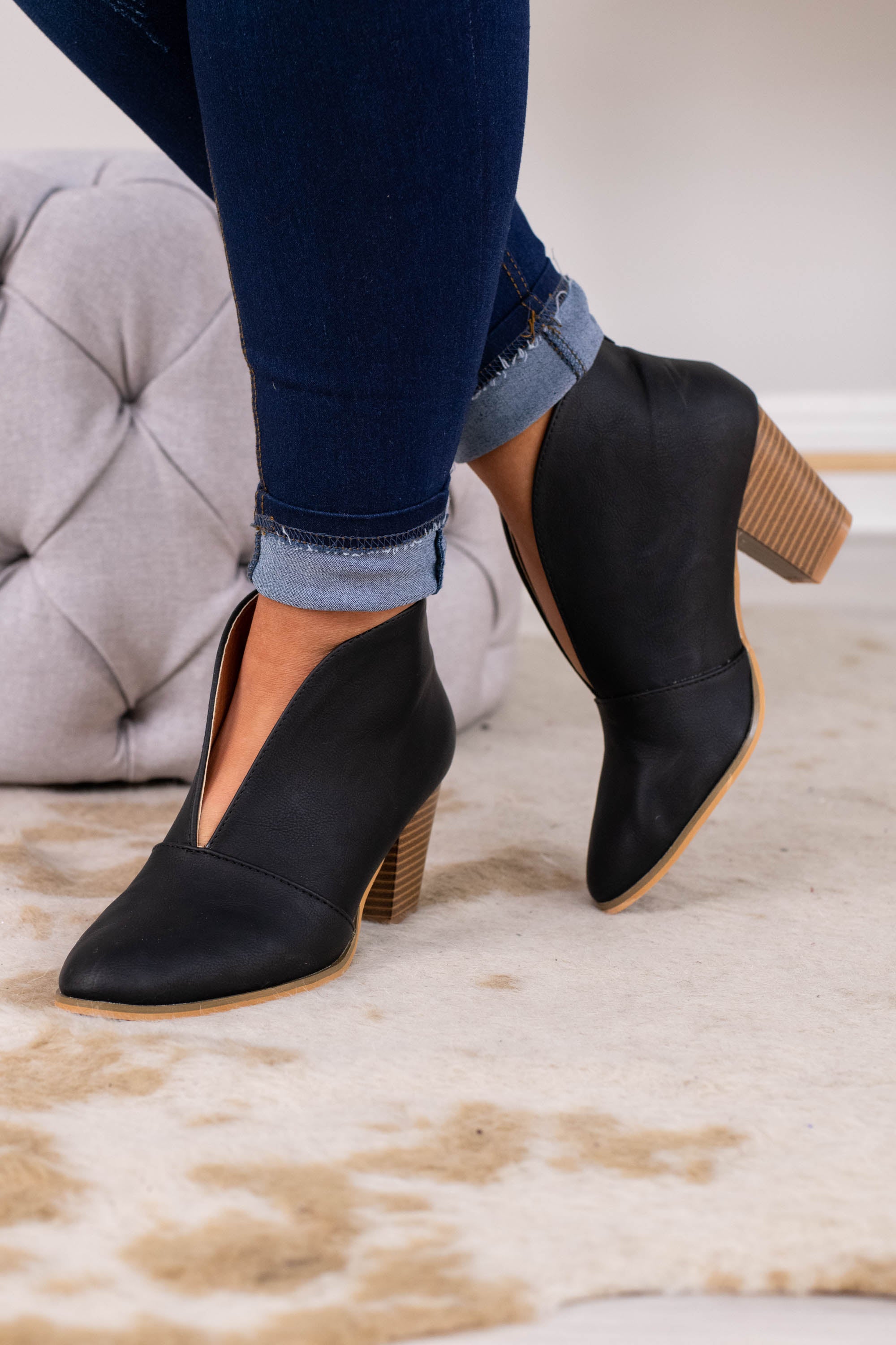 Keep On Walkin' Booties. Black