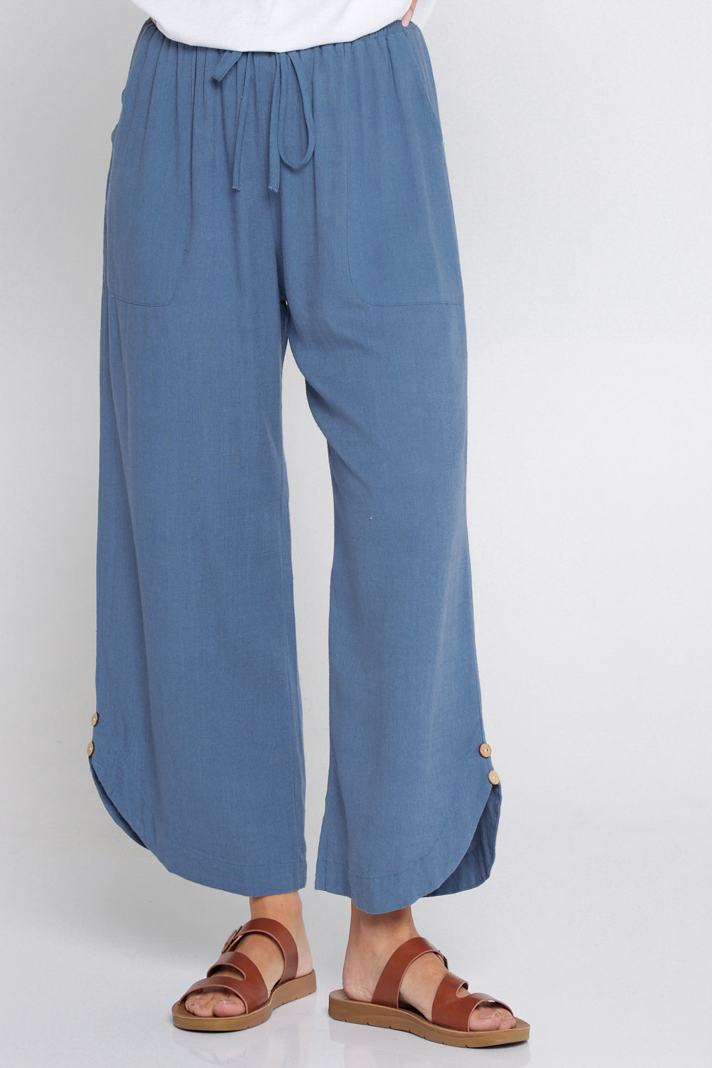 Felicity Linen Pants - Denim