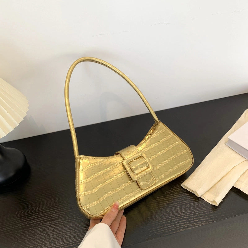 Women's Small All Seasons Pu Leather Elegant Shoulder Bag Underarm Bag