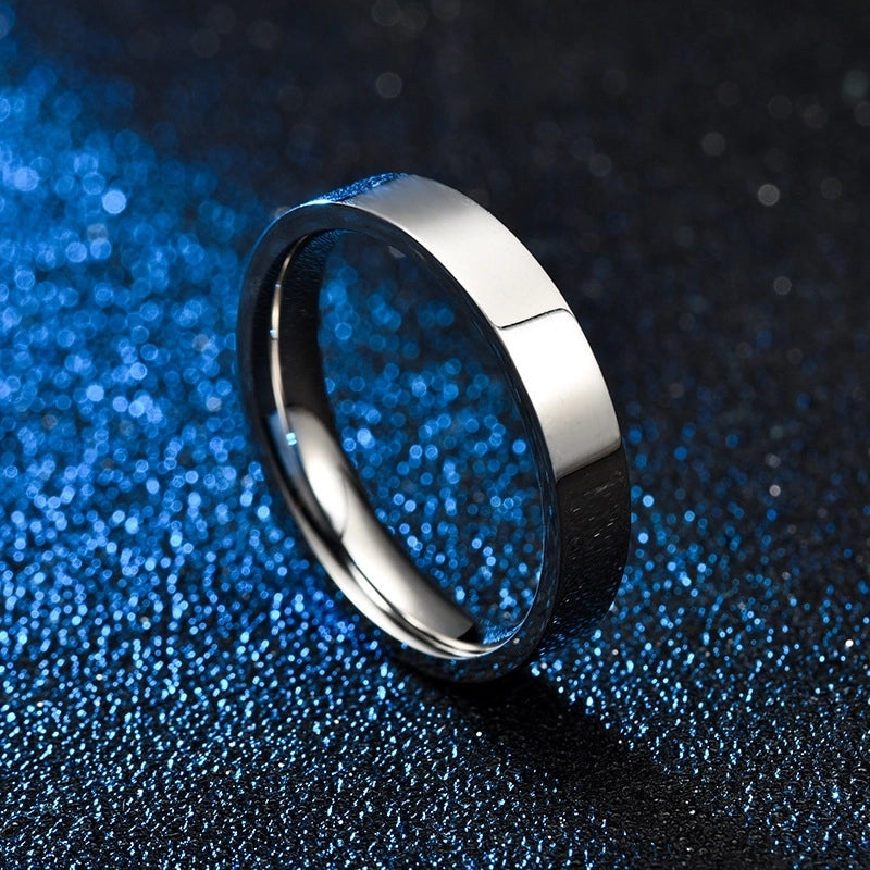 Minimalist Solid Color Stainless Steel 18K Gold Plated Rings