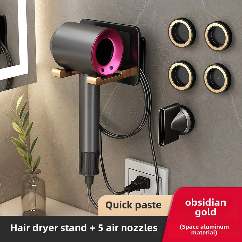 Hair Dryer Rack Punch-free Bracket Hair Dryer Rack Hair Dryer Storage Rack