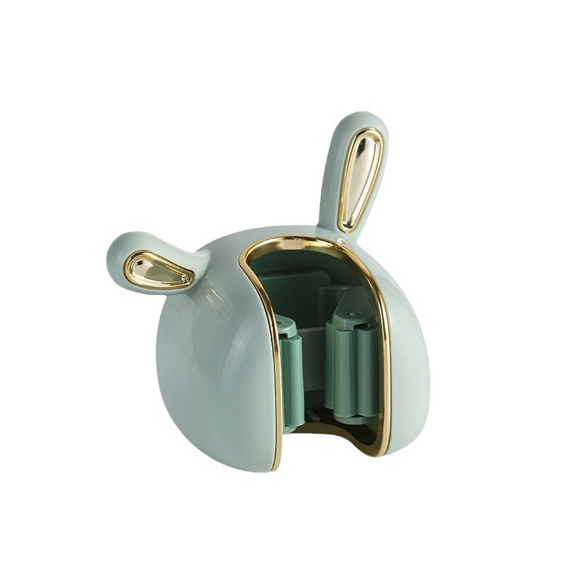 Light Luxury White Rabbit Mop Rack Toilet Punch-free Wall-mounted Broom Storage Rack Adhesive Strong Hook Buckle Fixed