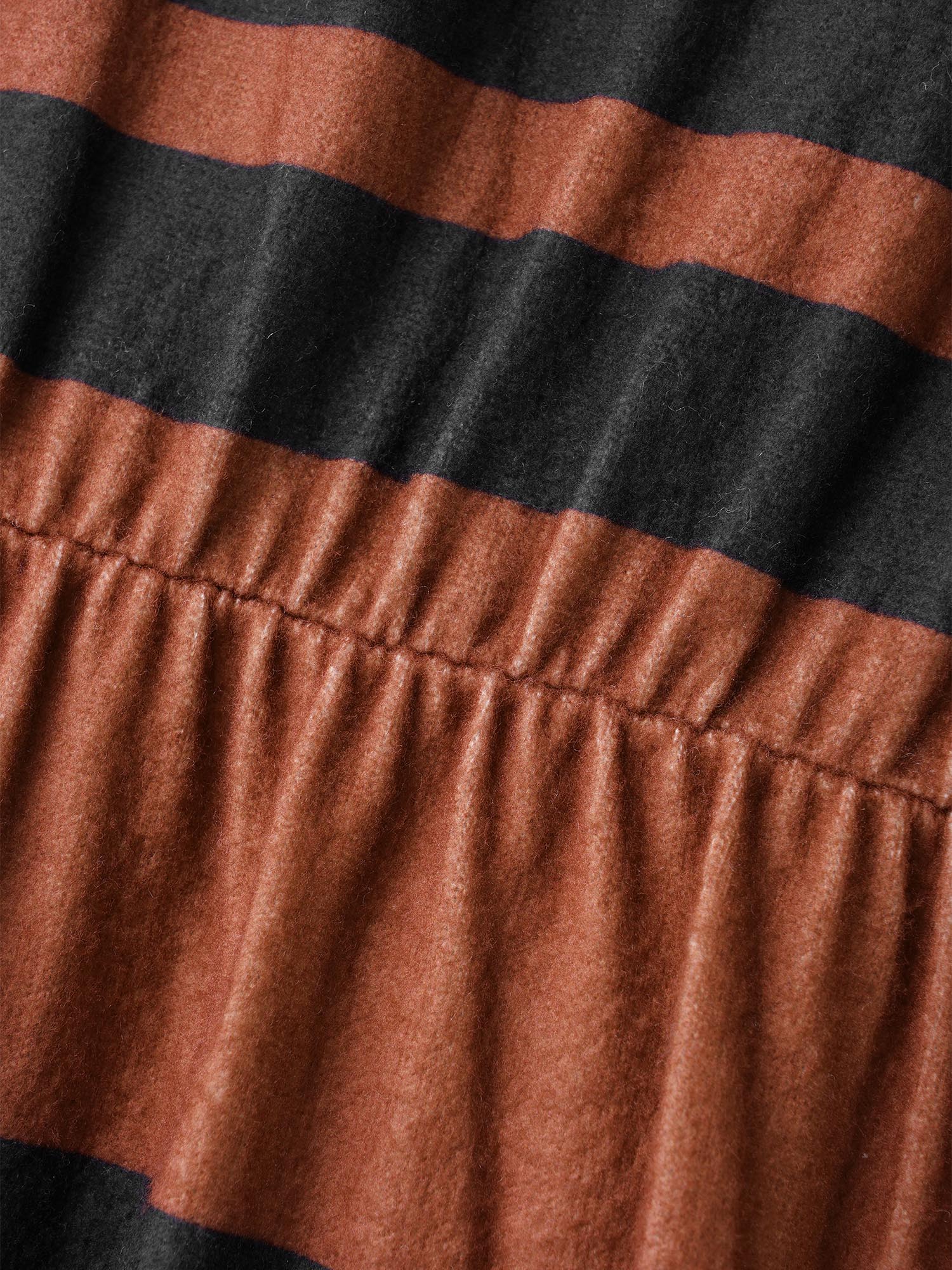 Crew Neck Striped Patchwork Elastic Waist Dress