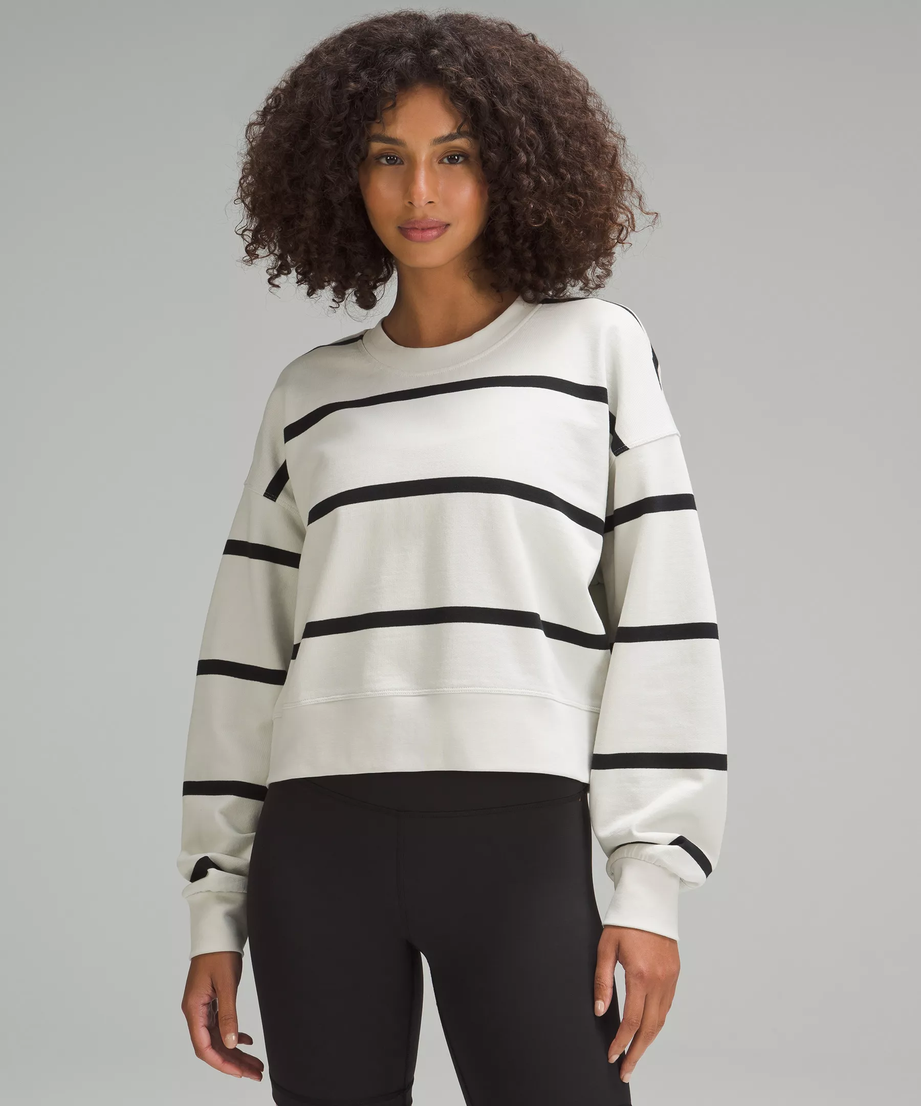 Perfectly Oversized Cropped Crew Stripe