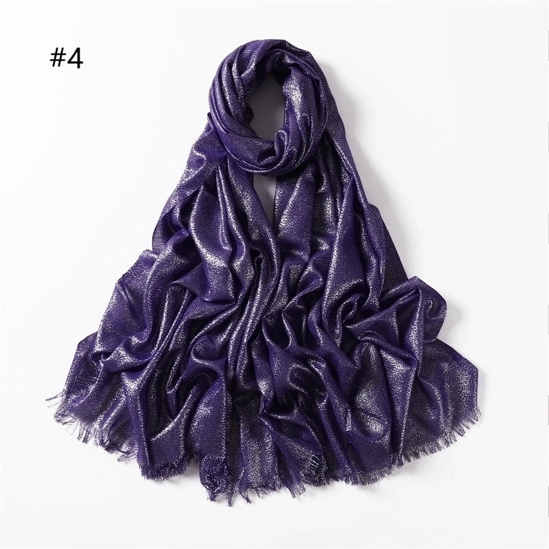 Women's Fashion Solid Color Rayon Cotton Linen Scarves