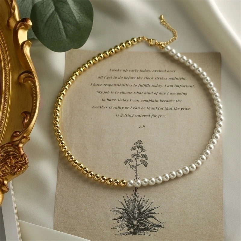 Round Copper Gold Plated Necklace In Bulk