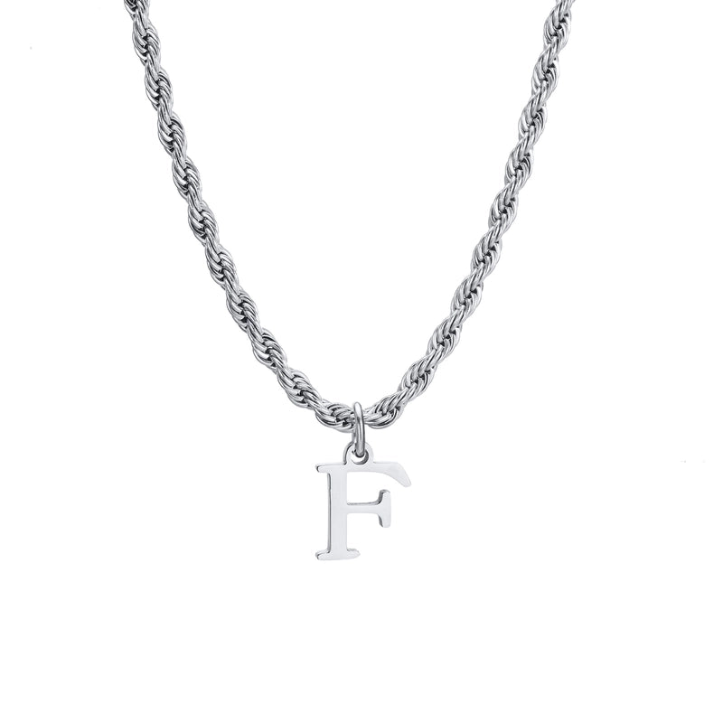 Minimalist Letter Stainless Steel Gold Plated Pendant Necklace
