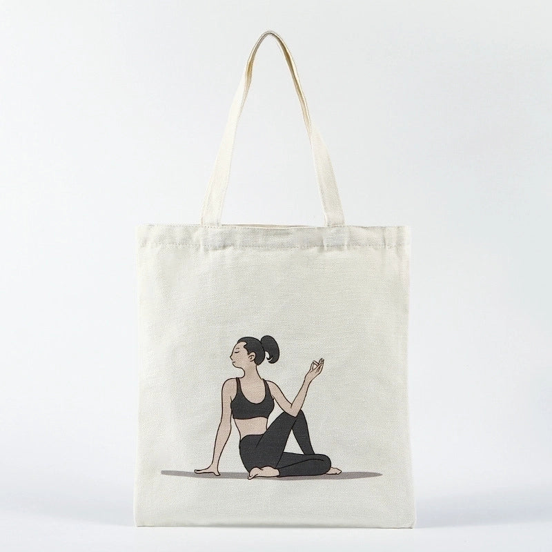 Women's Minimalist Cartoon Shopping Bags
