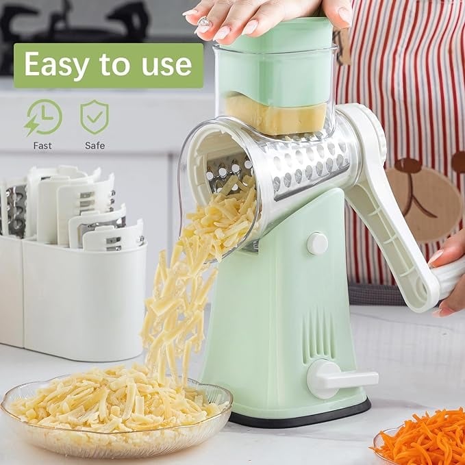 🔥🔥HOT SAVE-49% OFF🔥🔥5 in 1 Rotary Cheese Grater Vegetable Slicer