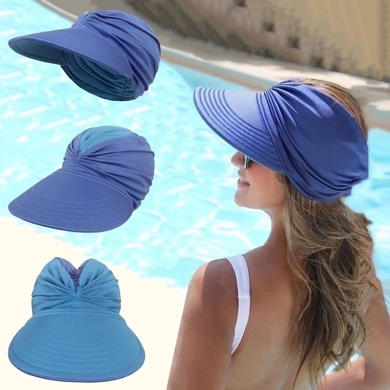 Women's Minimalist Color Block Flat Eaves Sun Hat