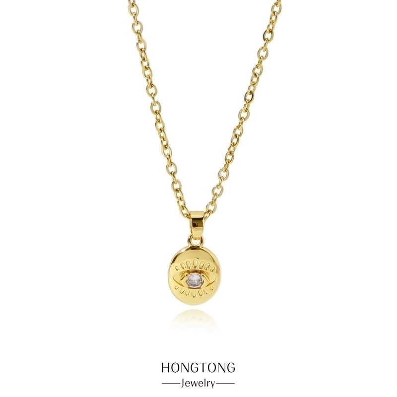 316L Stainless Steel  Copper Gold Plated Minimalist Classic Style Plating Constellation Pendant Necklace