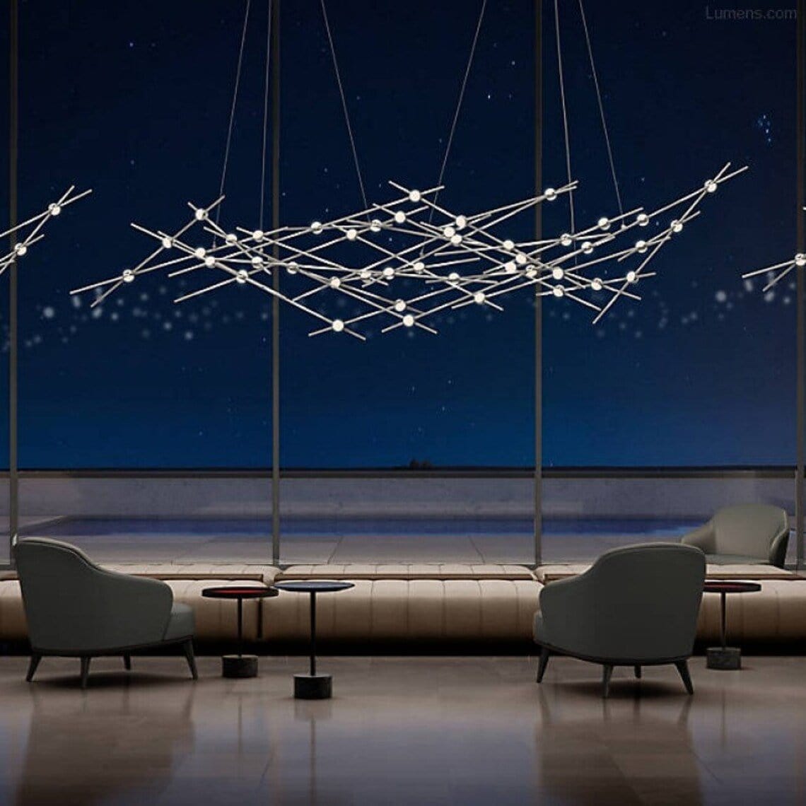 Artemis | Modern LED Nickel Chandelier