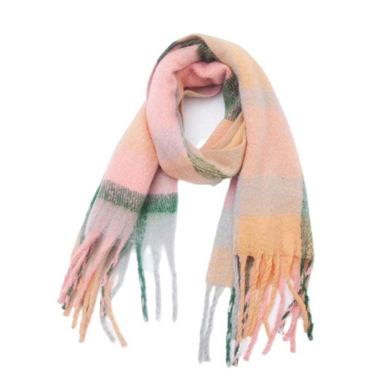 Unisex Casual Minimalist Lattice Polyester Scarf
