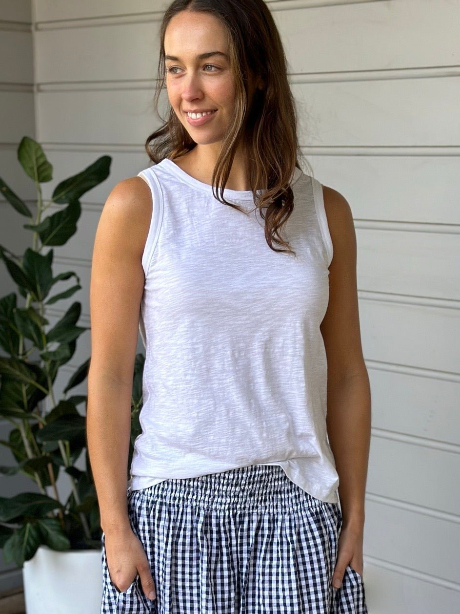 vera tank - white cotton
