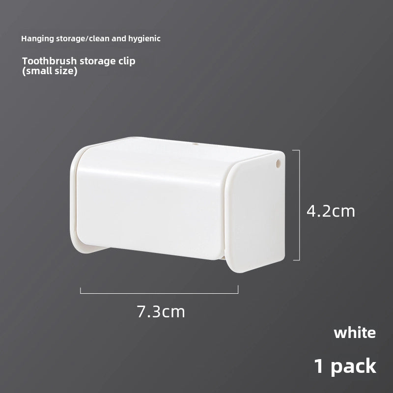 Wall-mounted Toothbrush Holder Storage Rack Punch-free Toilet Toothbrush Storage Rack Simple Wall-mounted Toothpaste Holder